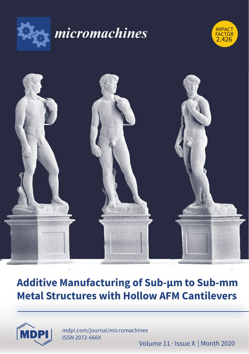 Micromachines 2020 journal front cover featuring Exaddon research paper.