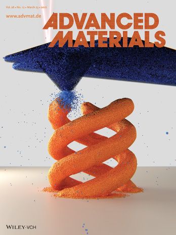 Advanced Materials 2016 journal front cover featuring Exaddon research
