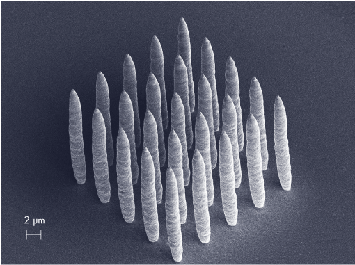 3D printed array of micropillar electrodes for neuroprosthetics