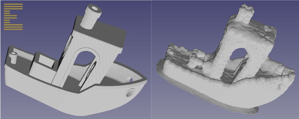 Simulated 3D print of the #3DBenchy boat, using the CERES system