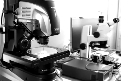 Microscopes in the Exaddon Innovation Pilot Line laboratory